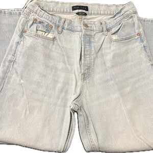 Light blue distressed denim jeans